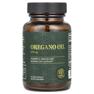 Global Healing, Aceite de orégano, 60 cápsulas líquidas