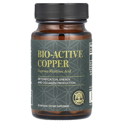 Global Healing, Bio-Active Copper, bioaktives Kupfer, 30 Kapseln (0,9 mg pro Kapsel)