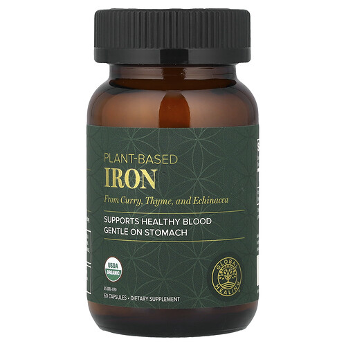 Global Healing, Iron, Plant-Based, 60 Kapseln
