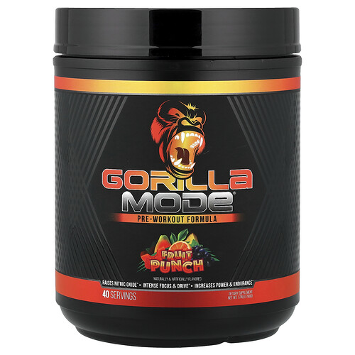 Gorilla Mind, Mode®, Pre-Workout Formula, Fruit Punch, 1.74 lb (788 g)