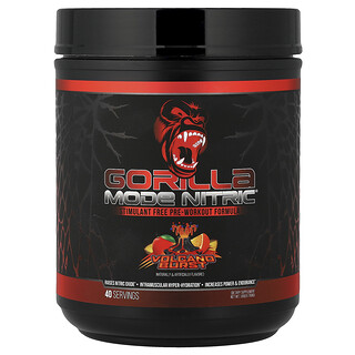 Gorilla Mind, Mode Nitric®, формула преди тренировка без стимуланти, избухване на вулкани, 768 g (1,69 lb)