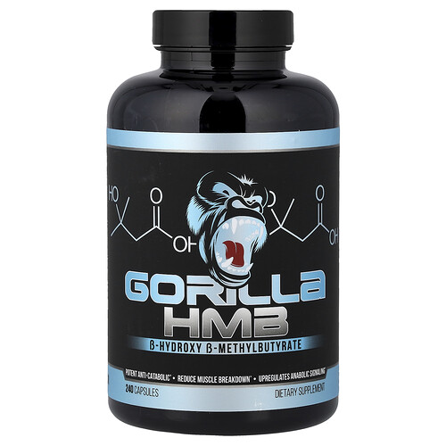 Gorilla Mind HMB, 240 Capsules (500 mg per Capsule)