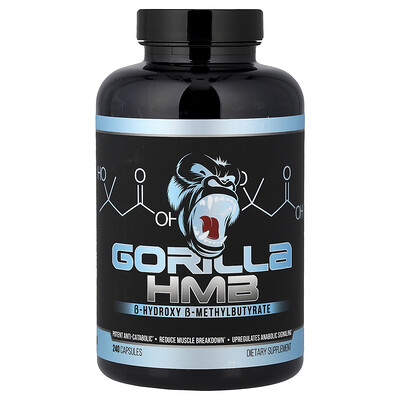Gorilla Mind, HMB, 240 cápsulas (500 mg por cápsula)