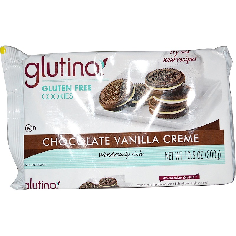 Glutino, Gluten Free Cookies, Chocolate Vanilla Creme, 10.5 oz (300 g