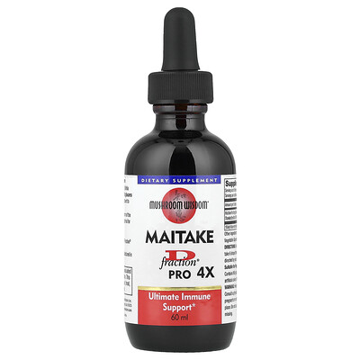 Mushroom Wisdom, Maitake D-Fraction, Pro 4X, 60 ml (22 mg por porción)