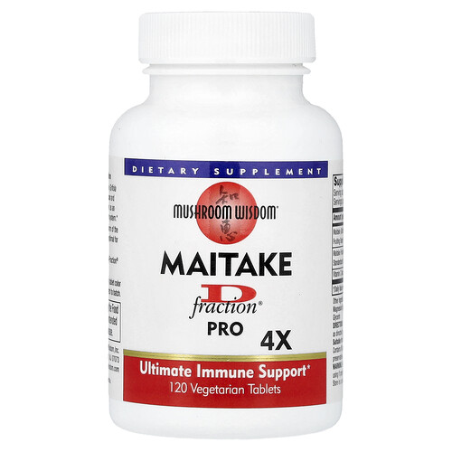 Mushroom Wisdom, Maitake D-Fraction®, Pro 4X, 120 Vegetarian Tablets