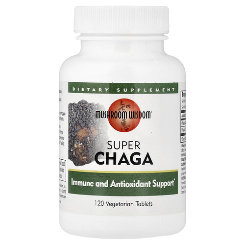 Mushroom Wisdom, Super Chaga, 120 Vegetarian Tablets