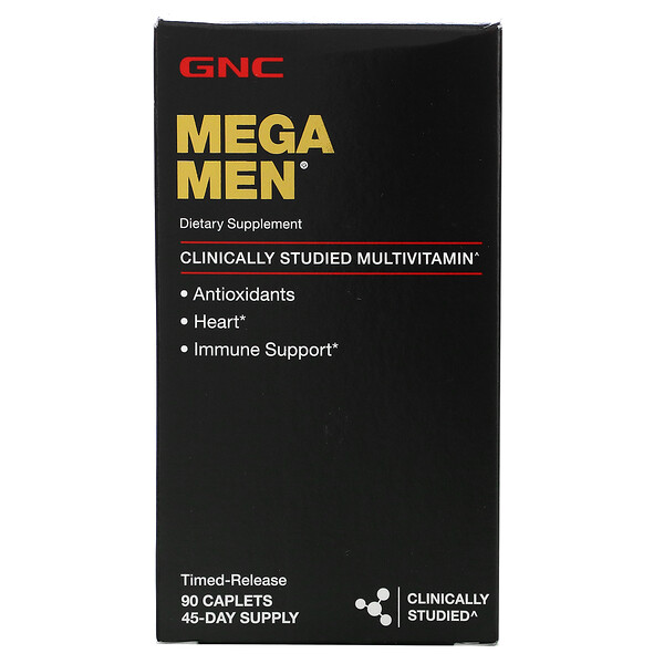 GNC‏, Mega Men, מולטי-ויטמין, 90 קפליות