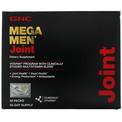 

GNC Mega Men Joint Vitapak Multivitamin Blend 30 Packs