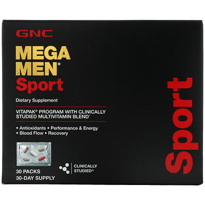 

GNC Mega Men Sport Vitapak Multivitamin Blend 30 Packs