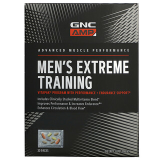 GNC, AMP, Men's Extreme Training, Performance + Endurance Support, 30 Packs