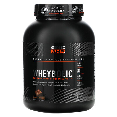 

GNC, AMP, Wheybolic, Chocolate Fudge, 3 lb (1362.5 g)