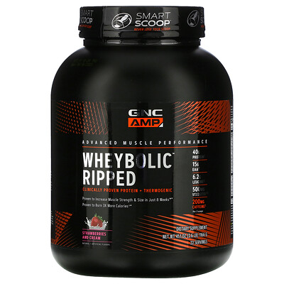 

GNC AMP WheyBolic Ripped Strawberries and Cream 2.6 lb (1 166 g)