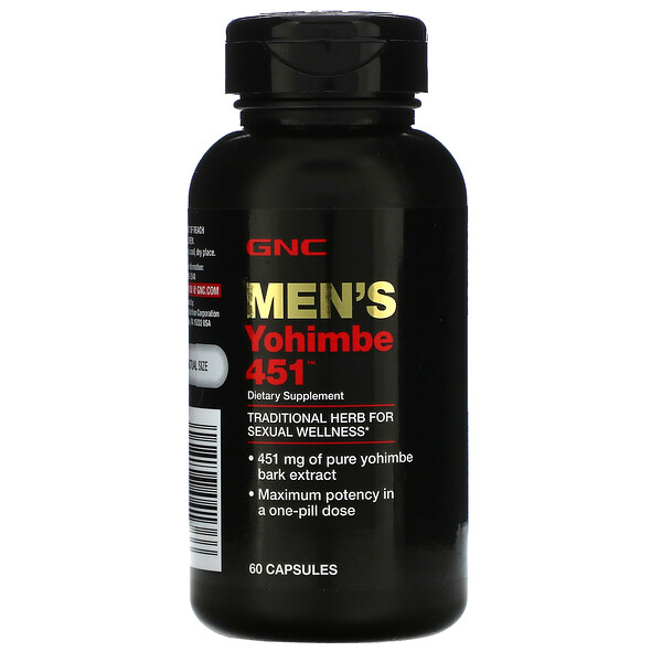 GNC‏, Men's Yohimbe 451, 451 mg, 60 Capsules