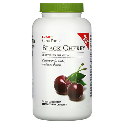 GNC SuperFoods, Black Cherry, 240 Vegetarian Capsules