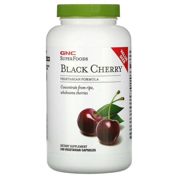 GNC‏, SuperFoods, Black Cherry, 240 Vegetarian Capsules