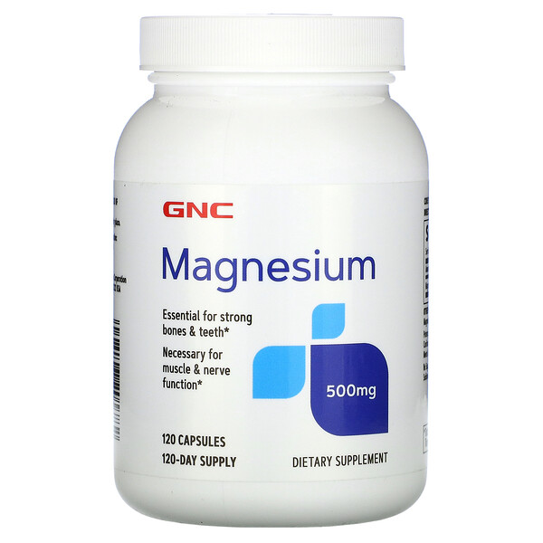 GNC‏, Magnesium, 500 mg, 120 Capsules