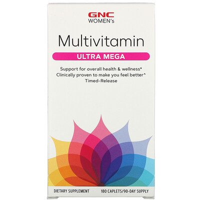 GNC Women's Multivitamin, Ultra Mega, 180 Caplets