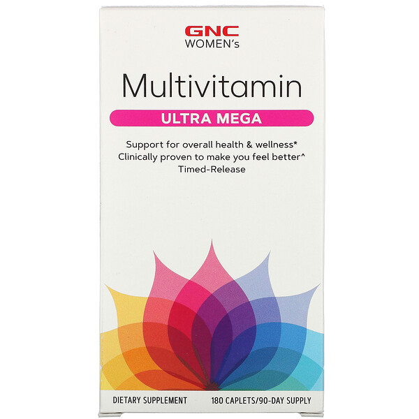 GNC‏, Women's Multivitamin, Ultra Mega, 180 Caplets