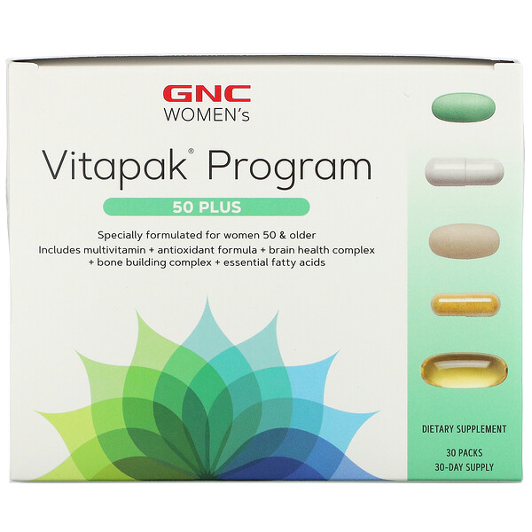GNC‏, Women's Vitapak Program, 50 Plus, 30 Packs