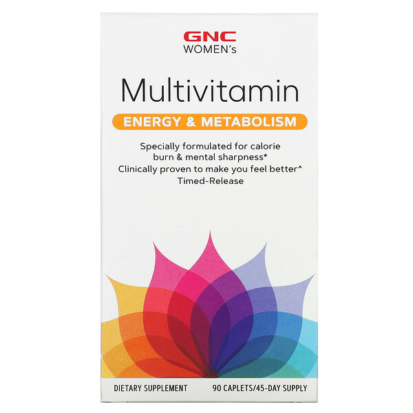GNC‏, Women's Multivitamin, Energy & Metabolism, 90 Caplets