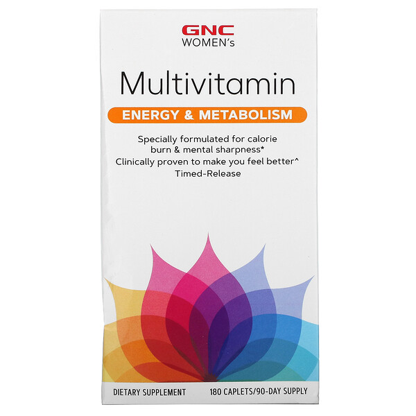 GNC‏, Women's Multivitamin, Energy & Metabolism, 180 Caplets