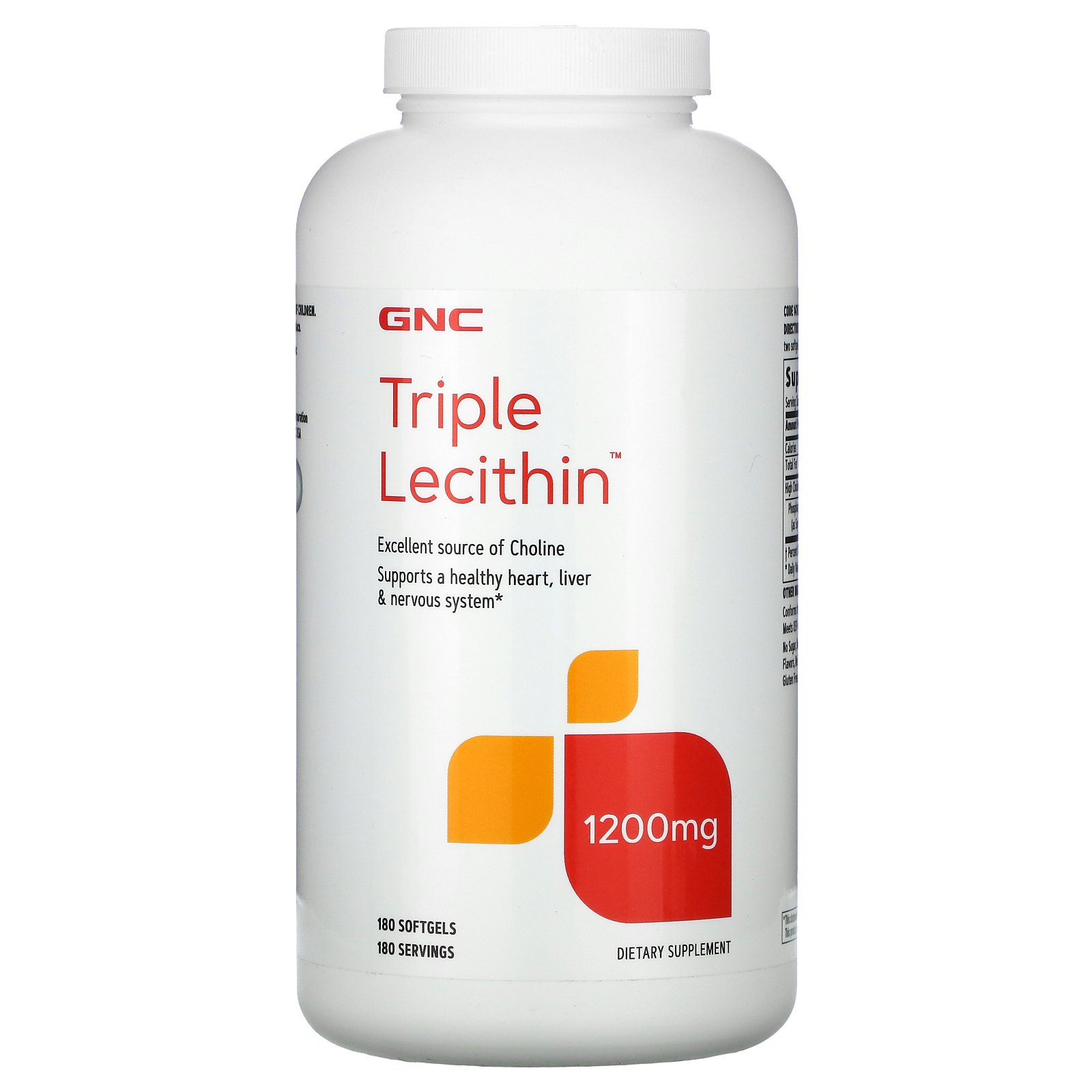 GNC, Triple Lecithin, 1,200 mg, 180 Softgels iHerb