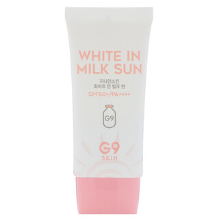 G9skin, أبيض في حليب الشمس، معامل وقاية من الشمس 50+ PA++++,، 40 جم