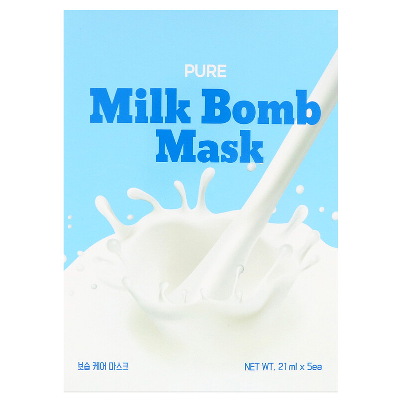 G9skin, Pure Milk Bomb Mask, 5 maskers, elk 21 ml