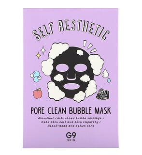 G9skin, Self Aesthetic, Pore Clean Bubble Beauty Mask, 5 Sheets, 0.78 fl oz (23 ml) Each 