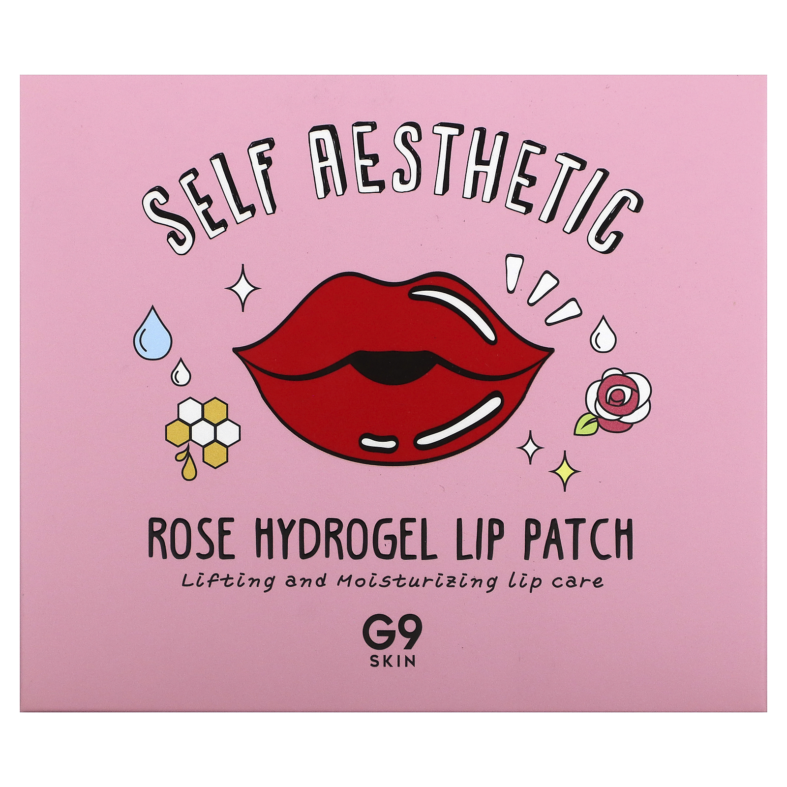 G9skin, Self Aesthetic, Rose Hydrogel Lip Patch, 5 Patches, 0.1 oz (3 g