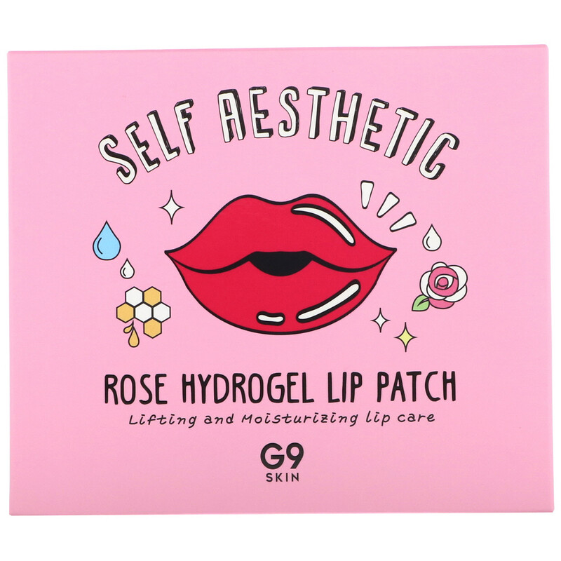 G9skin, Zelfesthetisch, Rose Hydrogel Lip Patch, 5 Patches, 0.10 oz (3 g)