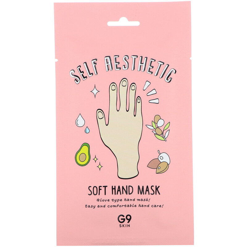 G9skin, Zelfesthetisch, zacht handmasker, 5 maskers, 0,33 fl oz (10 ml)