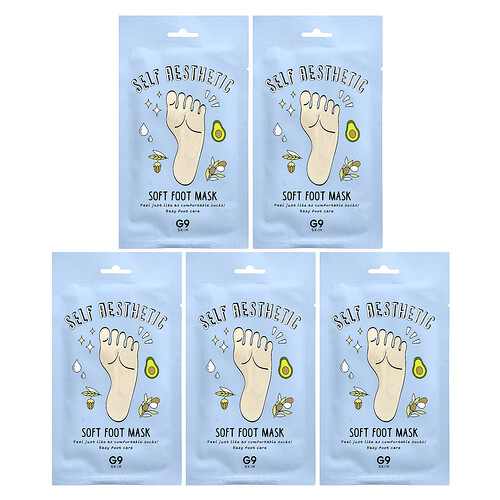 G9skin, Self Aesthetic, Maske für weiche Füße, 5 Masken, 12 ml