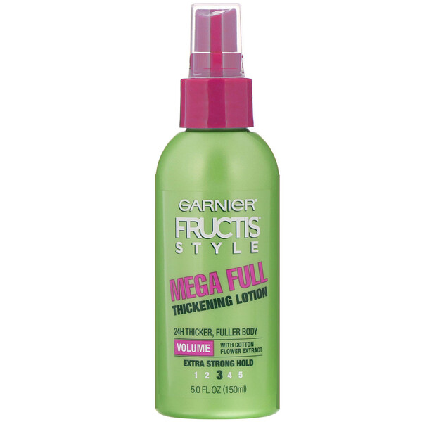 Garnier‏, Fructis Style, ‏Mega Full, ‏תחליב מעבה לשיער‏, 145 מ"ל (5 אונקיות נוזל)