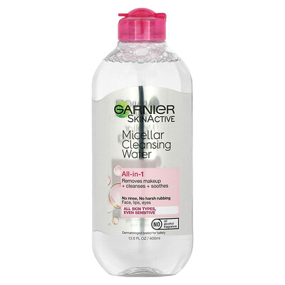 

Garnier SkinActive, универсальная мицеллярная очищающая вода, для всех типов кожи, 400 мл (13,5 жидк. Унции)