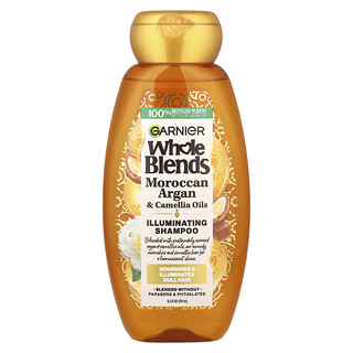 غارني‏, Whole Blends، شامبو ملمع، مستخلصات زيت الأرغان والكاميليا المغربي، 12.5 أونصة سائلة (370 مل)