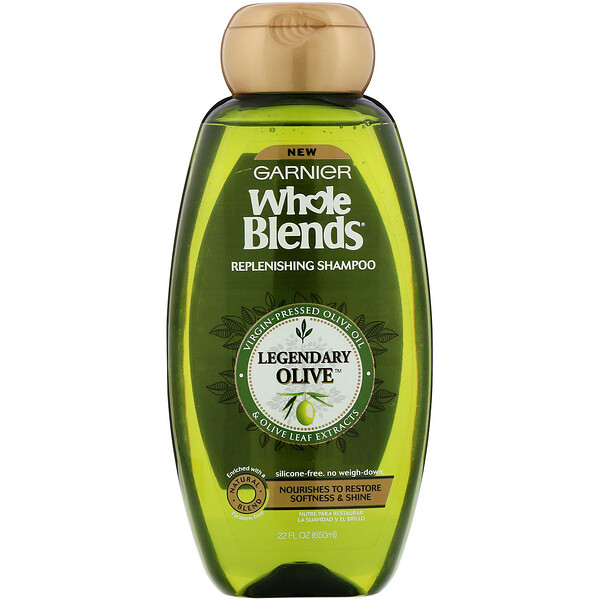 Garnier, Whole Blends, Legendary Olive Replenishing Shampoo, 22 fl oz