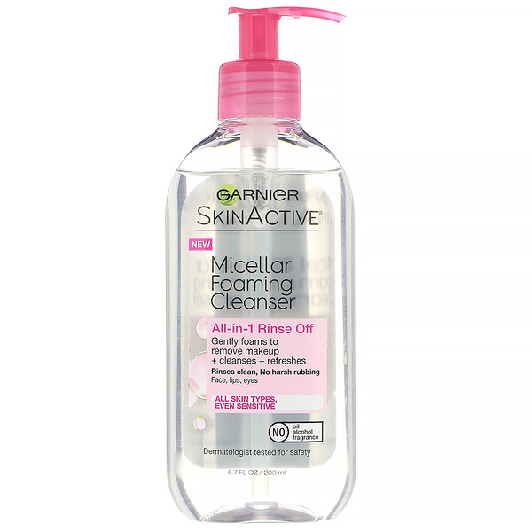 SkinActive, Micellar Foaming Cleanser, All-in-1 Rinse Off, All Skin Types, 6.7 fl oz (200 ml)