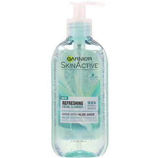Garnier, SkinActive, Refreshing Facial Cleanser with  Aloe Juice, 6.7 fl oz (200 ml)