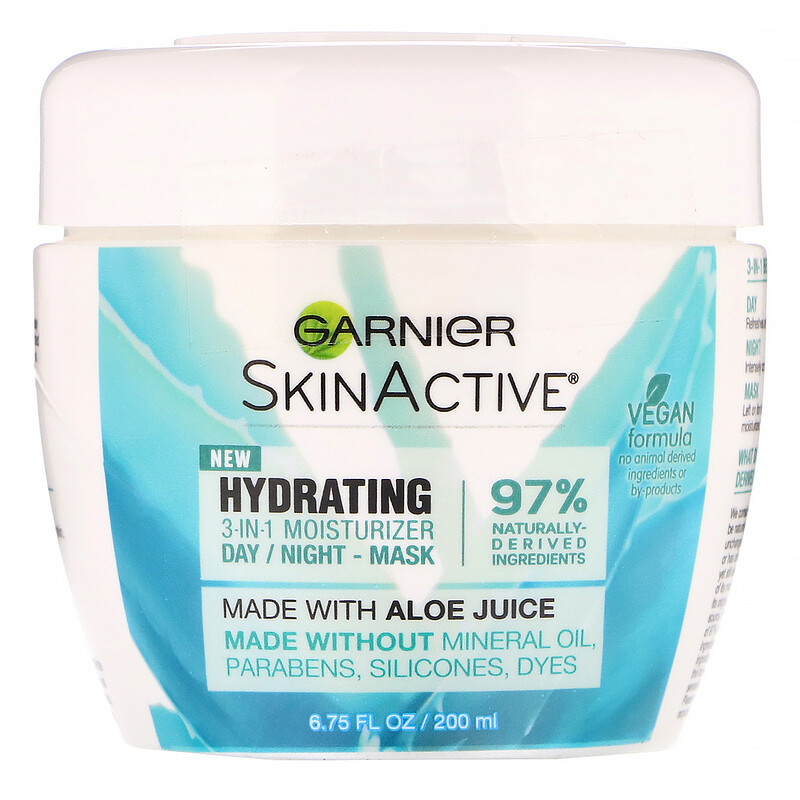 Garnier, SkinActive, Hydrating 3in1 Moisturizer with Aloe Juice, 6.75