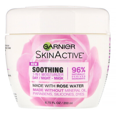 Garnier SkinActive, Soothing 3-in-1 Moisturizer with Rose Water, 6.75 fl oz (200 ml)