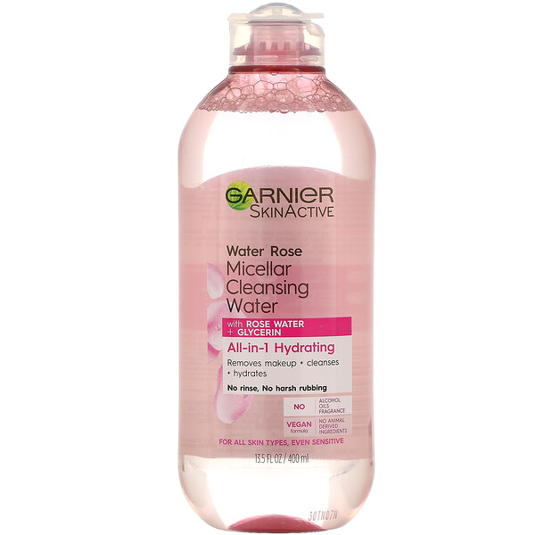 Garnier‏, SkinActive, Water Rose Micellar Cleansing Water, 13.5 fl oz (400 ml)