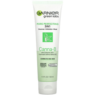 Garnier, Green Labs, Pore Perfecting 3-In-1, Cana-B with Vitamin-B3 + Cannabis Sativa Seed Oil, 4.4 fl oz (130 ml)