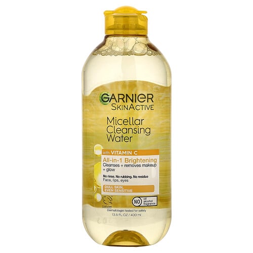 Garnier SkinActive Micellar Makeup Remover with Vitamin C for Dull and Uneven Skin 13.5 fl. oz.(400ml)