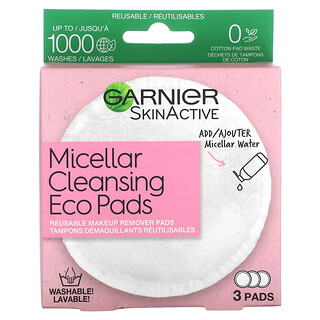 Garnier, SkinActive, очищающие мицеллярные диски, экологически чистые, 3 шт.