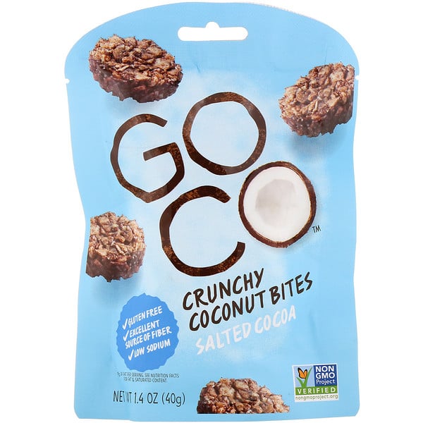 GoCo, クランチーココナッツバイト、塩ココア、40g