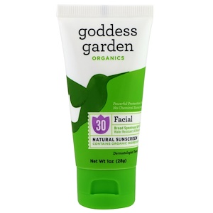 Купить Goddess Garden, Organics, Facial, Natural Sunscreen, SPF 30, 1 oz (28 g)  на IHerb