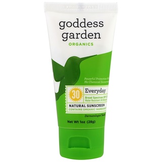 Goddess Garden, Organics, Everyday, Natural Sunscreen, SPF 30, 1 oz (28 g)