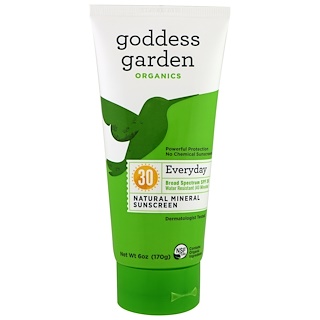 Goddess Garden, Organics, Everyday Natural Mineral Sunscreen, SPF 30, 6 oz (170 g)